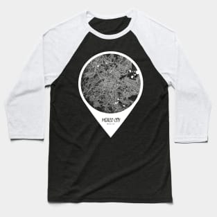 Mexico City Map - Travel Pin Baseball T-Shirt